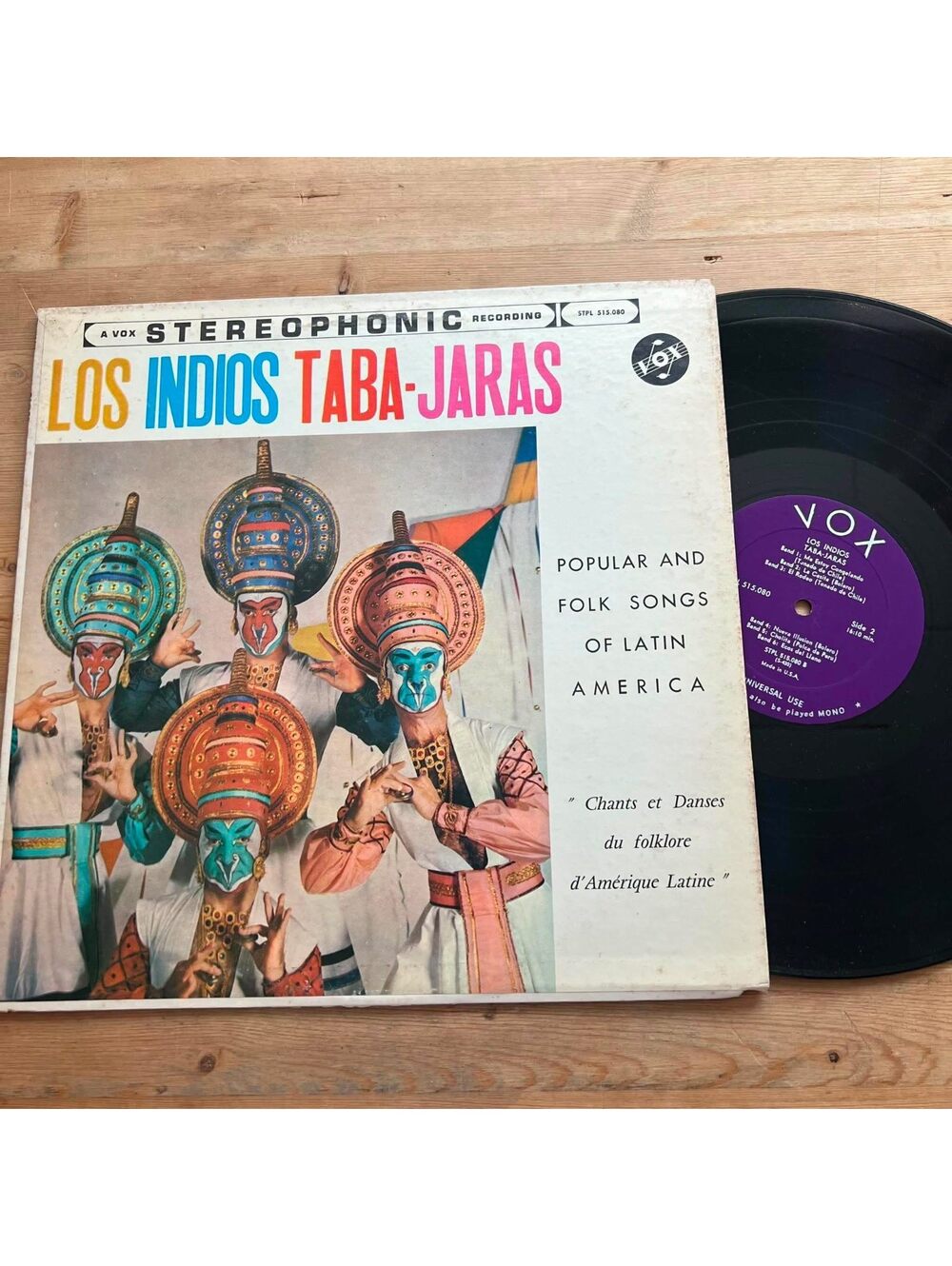 Los Indios Taba-Jaras - Popular and Folk Songs of Latin America 33rpm VG+ VR20
